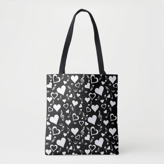 Herz und Musiknoten Tasche (Vorderseite)