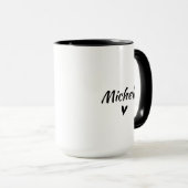 Herz und Name personalisierte Kaffeetasse (VorderseiteRechts)