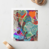 Herz und Paisley-Mitteilungskarten Mitteilungskarte (Vorderseite/Rückseite Beispiel)