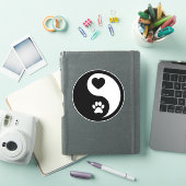 Herz und Paw Yin Yang Sticker Decal (iPad Hülle)