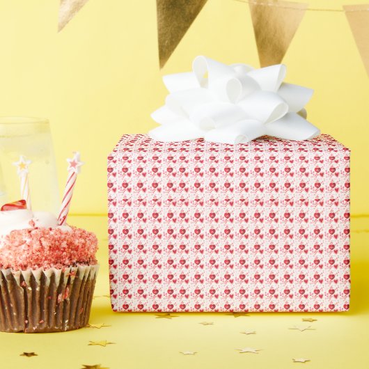 Herz und Pfeil der roten Liebe Geschenkpapier (Geburtstagsparty)
