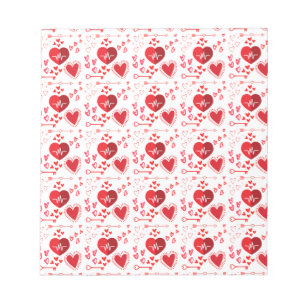 Herz und Pfeil der roten Liebe Notizblock
