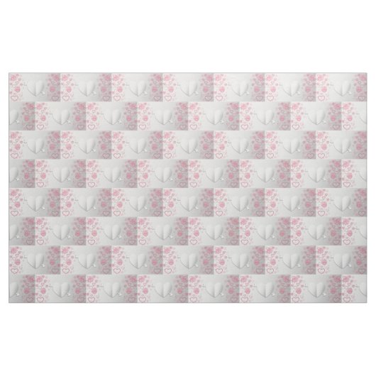 Herz und Pfeil Stoff (Fat Quarter (45,7 x 55,9 cm))