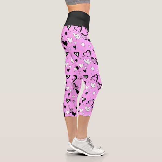 Herz und Pfeile Capri Leggings (Rechts)