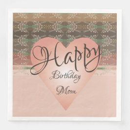 Herz-und Pfirsichkorallen Flower Serviette