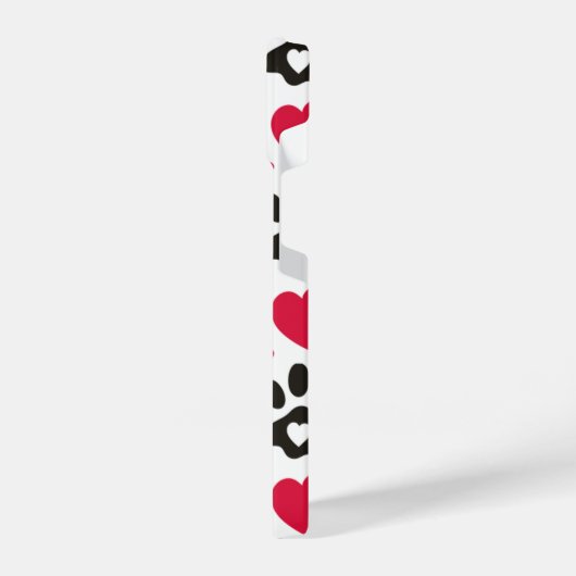 Herz und Pfoten drucken Telefongehäuse iPhone Hülle (Linke Seite)