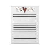 Herz und Pip Berries Dark Linke Notepad Notizblock (Rotiert)