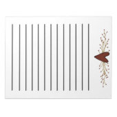 Herz und Pip Berries Dark Linke Notepad Notizblock (Vorderseite)