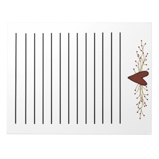 Herz und Pip Berries Dark Linke Notepad Notizblock (Vorderseite)