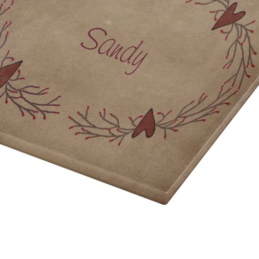 Herz und PIP Berry Glasschneideboard Schneidebrett (Ecke)