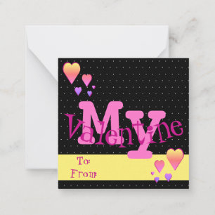 Herz und Polka Dot Mitteilungskarte