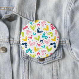 Herz und Punkte im Doodle-Stil Button