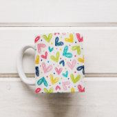 Herz und Punkte im Doodle-Stil Kaffeetasse