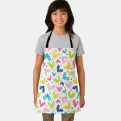 Herz und Punkte im Doodle-Stil Schürze (Insitu)