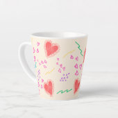 Herz- und Punktmuster Latte-Tasse Milchtasse (Linke Ecke)