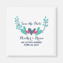 Herz und Reben speichern das Datumsfenster Magnet