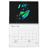 Herz und Regenbogen Fantasy Art Kalender (Feb 2027)