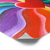 Herz und Regenbogen Postkarte Poster (Ecke)