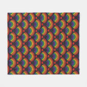 Herz- und Regenbogenmuster Fleecedecke (Vorderseite (Horizontal))