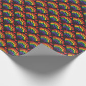 Herz- und Regenbogenmuster Geschenkpapier (Ecke)