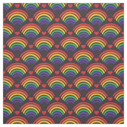 Herz- und Regenbogenmuster Stoff (Muster)