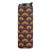 Herz- und Regenbogenmuster Thermosbecher (Nach links gedreht)