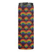 Herz- und Regenbogenmuster Thermosbecher (Rückseite)