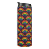 Herz- und Regenbogenmuster Thermosbecher (Nach rechts gedreht)