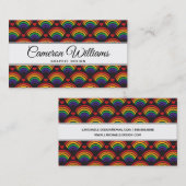 Herz- und Regenbogenmuster Visitenkarte (Vorne/Hinten)