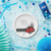 Herz und Rollen Pappteller (Party)