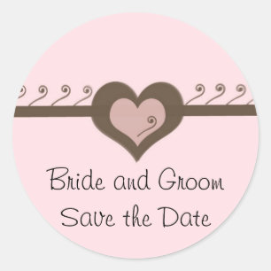 Herz und Rollen Runder Aufkleber