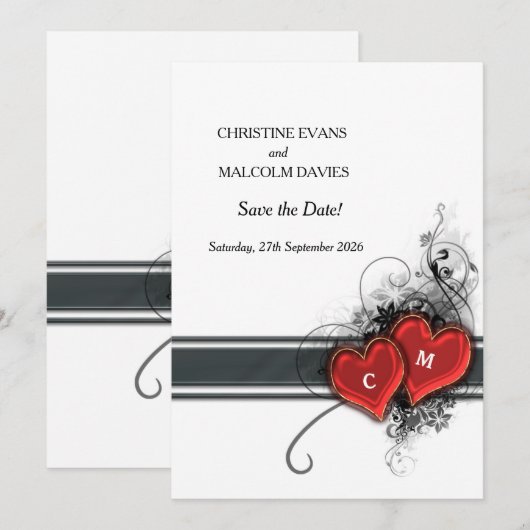 Herz und Rollen Save The Date (Vorne/Hinten)