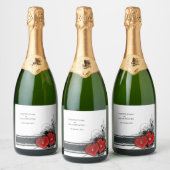 Herz und Rollen Schaumweinetikett (Flaschen)