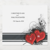 Herz und Rollen Schaumweinetikett (Einzelnes Label)