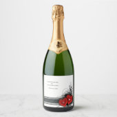 Herz und Rollen Schaumweinetikett (Vorderseite)