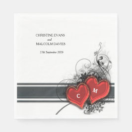 Herz und Rollen Serviette