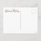 Herz und Rose am Valentinstag Feiertagspostkarte (Rückseite)