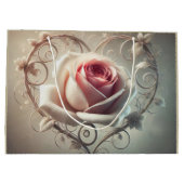 Herz und Rose Große Geschenktüte (Rückseite)