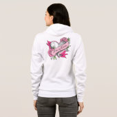 Herz und Rose Hoodie (Schwarz voll)