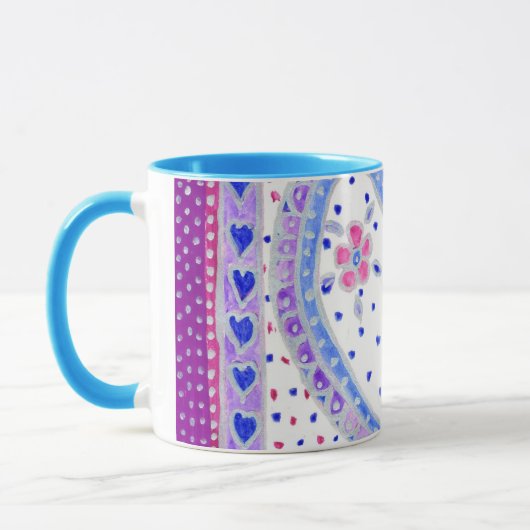 Herz und Rose Kaffee Tasse (Links)