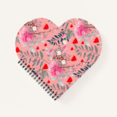 Herz und Rose Notizblock (Vorderseite)