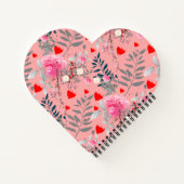 Herz und Rose Notizblock (Rückseite)