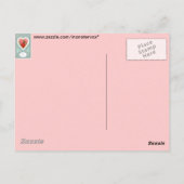 Herz und Rose Postkarte (Rückseite)