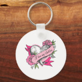 Herz und Rose Schlüsselanhänger (Vorderseite)