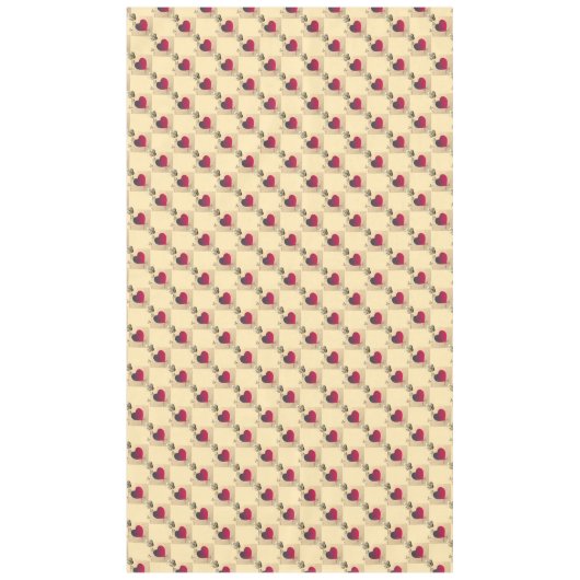 Herz und Rose Tischdecke (Vorderseite)