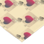 Herz und Rose Tischdecke (Schrägansicht)
