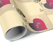Herz und Rose Valentine Geschenkpapier (Rolleneckpunkt)