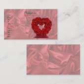 Herz und Rose Visitenkarte (Vorne/Hinten)