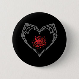 Herz- und Rosenknopf Button
