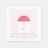Herz und Schirm | Girl Baby Shooting Paper Napkin Serviette (Vorderseite)